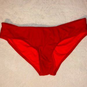 Red Cinched Bikini Bottoms